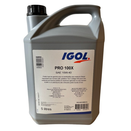 Igol PRO 100X 15W40 5 liter
